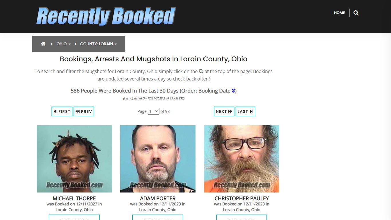 Recent bookings, Arrests, Mugshots in Lorain County, Ohio - Recently Booked
